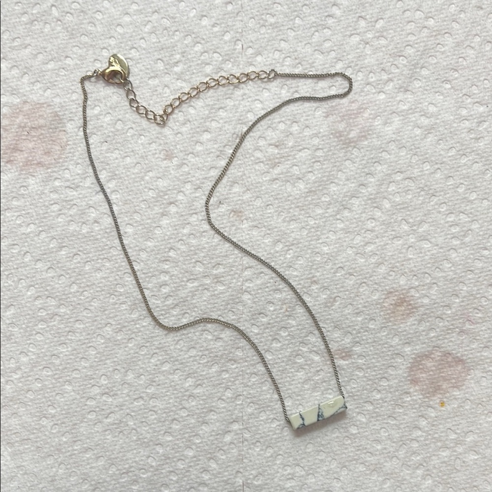 Claire’s Gold and White Necklace